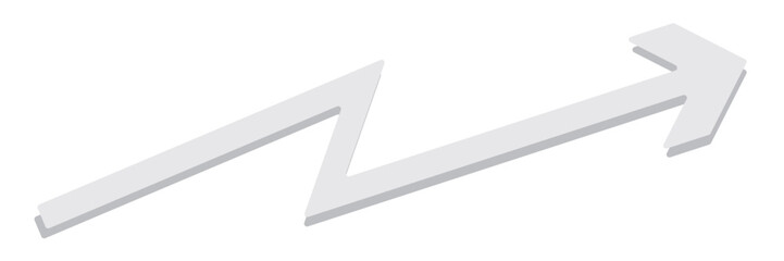 Small simple white arrow with black outline pointing to the left, illustration, vector on white background.