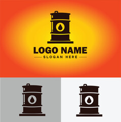 oil drum icon barrel oil Drop Blob Dribble Gallon fuel industry logo modern flat app business vector logo