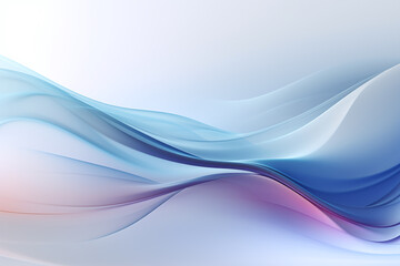 Ethereal Flowing White Silk Wallpaper with Blue and Violet Hues Abstract Digital Artwork