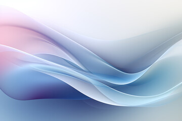 Ethereal Flowing White Silk Wallpaper with Blue and Violet Hues Abstract Digital Artwork