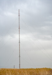 Communication antenna tower. Mobile Communication. Wireless transmission