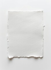 a white piece of paper with the texture of cotton on white background