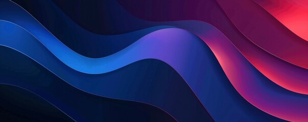 abstract background with wave on blue and purple gradient color