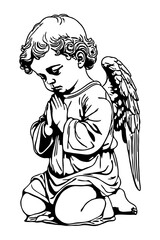 praying baby cherub angel