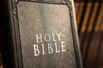 Holy Bible close up, Christian concept, religious symbol