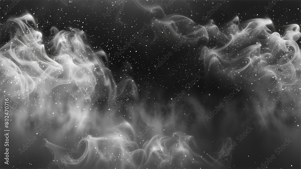 Wall mural seamless pattern of a fog mist haze soft on a black background