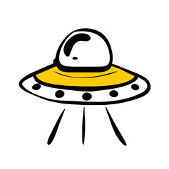 UFO doodle svg clip art spaceship flying vector