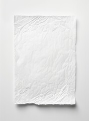 a white piece of paper with the texture of cotton on white background