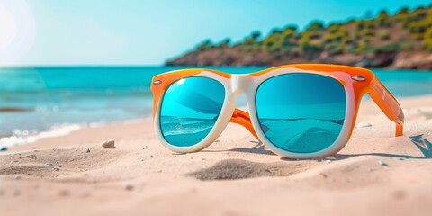 sunglasses on the beach