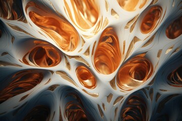 Orange Swirl Abstract