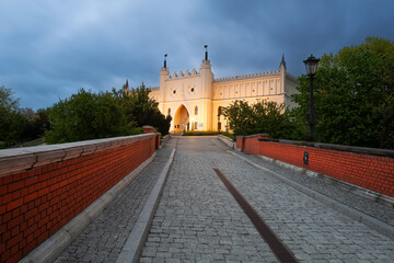 2023-05-07; evening Front of the historic castle in Lublin, Poland