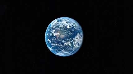 Obraz premium Earth, our blue planet, floats in space. The Atlantic Ocean is visible in this image.