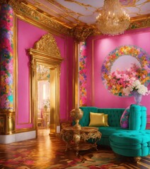 luxury room by Generative AI image