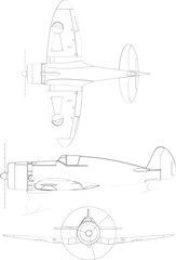 Weiss Manfred WM-23 3-view-svg vector file.svg