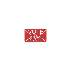 Vote by mail simple icon isolated on white background