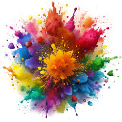 Colorful watercolor stain divided background