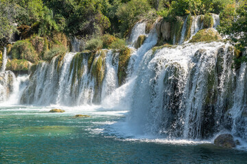 Majestic Waterfalls in Krka National Park, Croatia