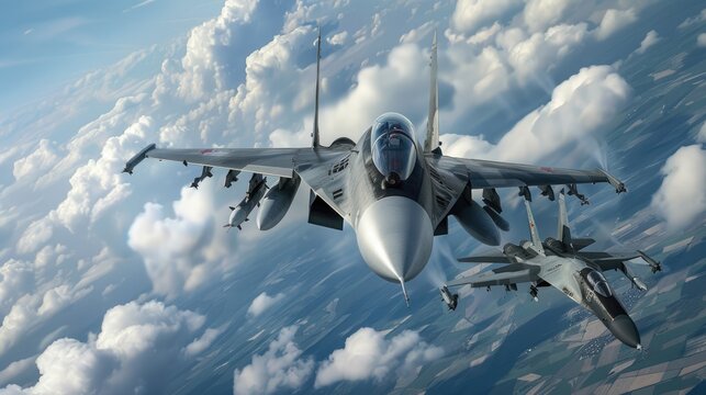 Mig-29 vs F-16: Intense Dogfight between Russian and American Fighter Jets - 3D Render