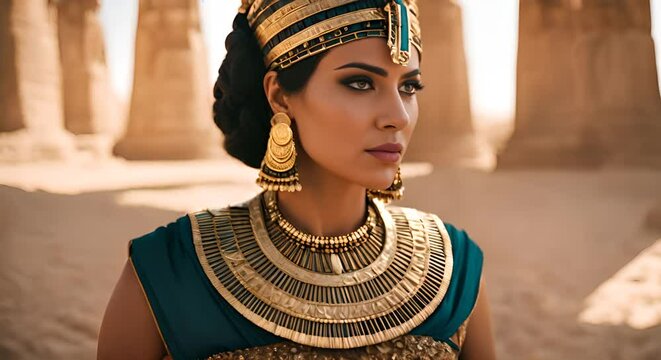 Egyptian pharaoh woman in Egypt.