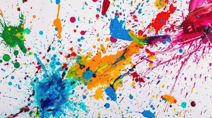 Colorful splattering paint - HD Wallpaper