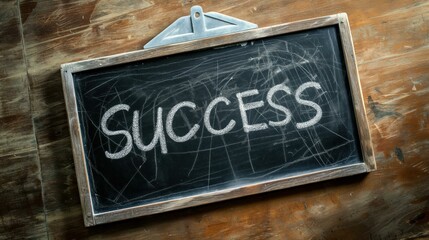 Motivational success concept on chalkboard