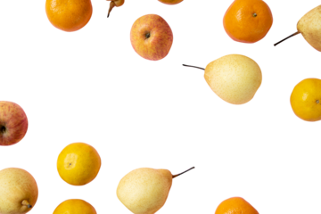 Creative layout of fresh fruit with text space for design