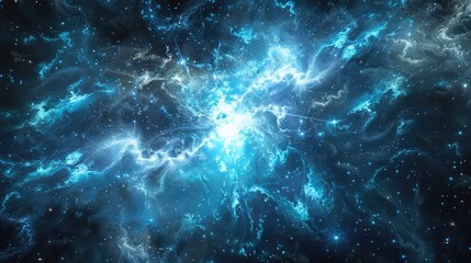 Galaxia Spark: Abstract Blue Energy in the Depths of the Science Universe