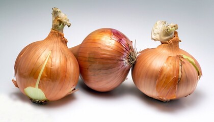 Obraz premium shot of small onions on the white background