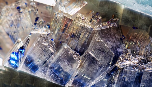 The of macro photo of sapphire texture with crystal structure