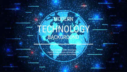 Modern technology style vector background. Design for presentation, slideshow, landing page, flyer, banner, card, booklet