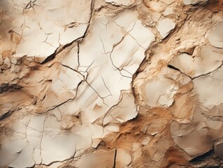  Abstract image of a cracked beige surface with intricate lines and details resembling a dry landscape. Copy space available.