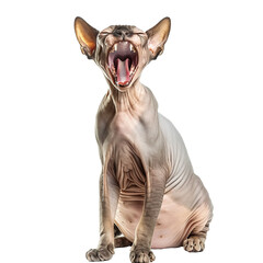 Sphynx Cat isolated on white or transparent background