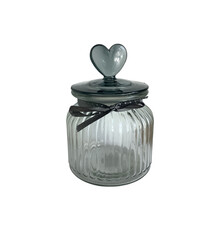 Glass transparent jar for sweet biscuit isolated cutout object, kitchen accessory, dishes for holiday, empty pot for tasty baked dessert, clipping path