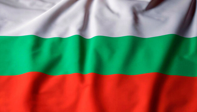 Flag of Bulgaria with folds