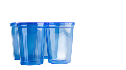 Plastic Cups on transparent background