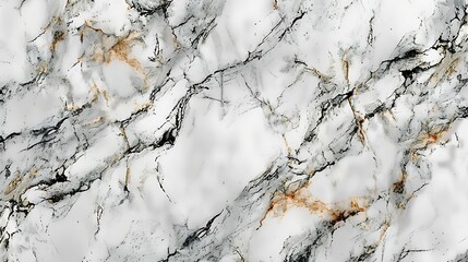 Elegant white marble texture with natural patterns and gold veins for a luxurious background. 