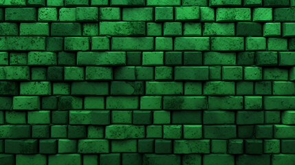 green brick wall