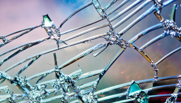 macro photo of broken glass glass texture