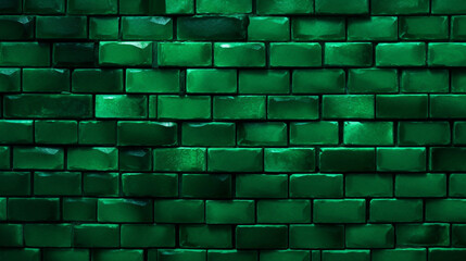 green brick wall