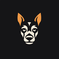 Dog Head logo illustration vector, pet icon