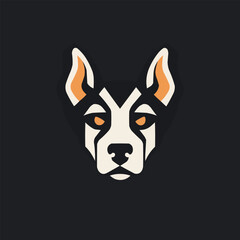 Dog Head logo illustration vector, pet icon