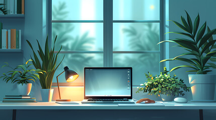 Serene Focus: Hands Typing Away in a Minimalist Office Space