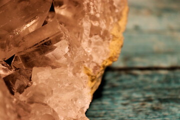 Natural crystal seen up close.