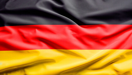Naklejka premium Flag of Germany with folds