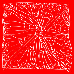 Handdrawn Designs Red and White