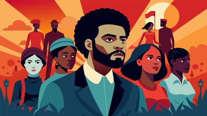 A gripping drama that unfolds the story of a group of activists who risked their lives to fight for emancipation and human rights.. Vector illustration