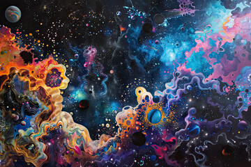 Fototapeta premium Stellar Nexus Murini Celestial Space Art