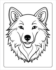 Wolf Coloring Pages, Wolf illustration, wolf art, Black and white