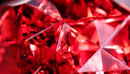 macro photo of red diamond texture with crystal structure