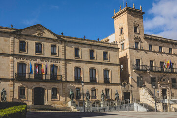 Church of San Juan de Rabanera and regional government (Diputacion Provincial) in the spanish city...